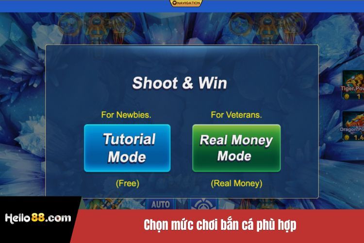 Chọn mức chơi bắn cá phù hợp